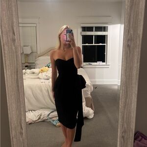 Aj bari Neumann Marcus vintage black midi dress 6